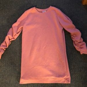 Blush colored sweater dress